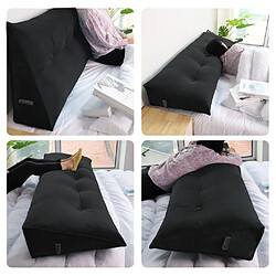 Avis Coussin de dossier ergonomique velours noir 160 cm - VERCART