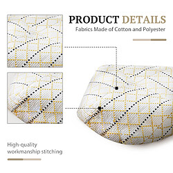 Avis Housse de pouf polygonale jaune 53 x 53 x 20 cm VERCART