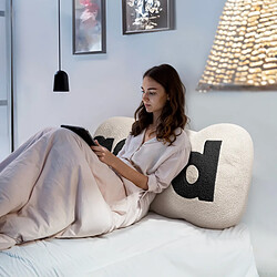 Avis Coussin de dossier VERCART velours blanc 95 x 24 x 45 cm