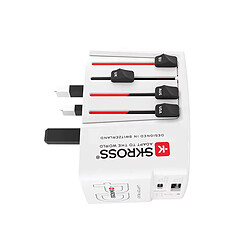 Avis Skross Adaptateur de Voyage Universel 3A USB-A / USB-C Power Delivery 45W Blanc