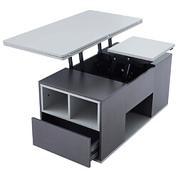 modfu Table basse relevable 100x51 cm avec rangement, gris pas cher