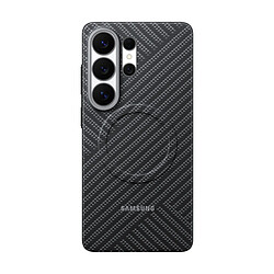 Samsung Coque MagSafe pour Galaxy S26 Ultra Effet Carbone Renforcé Gris anthracite