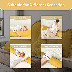 Acheter Ensemble 4 coussins décoratifs VERCART 200 cm velours jaune