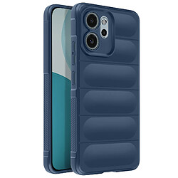 Avizar Coque pour Reno 14 F / 14 FS en Silicone avec Design Texturé en relief Bleu nuit