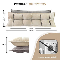 Avis Vercart Coussin dossier velours - 140x32x48 cm - Blanc