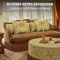 Avis VerCart Ensemble 5 coussins de chevet beige 60 x 140 cm, pompons