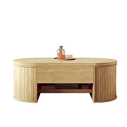 Acheter modfu Table basse relevable 110x55,5 cm avec rangement, naturel