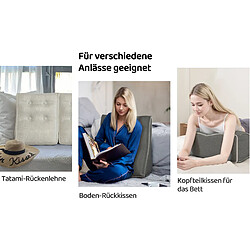 Coussin dossier/tête de lit VERCART 50 x 22 cm gris - hauteur 55 cm pas cher