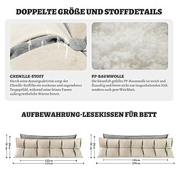 Acheter Vercart Coussin dossier velours - 140x32x48 cm - Blanc