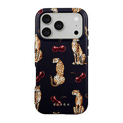Burga Coque pour iPhone 17 Pro Max MagSafe Tough Structure Double Couche Motif Cougar Noir