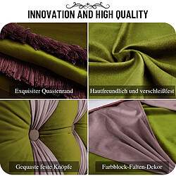 Acheter VERCART Coussin dossier velours vert olive 140 cm - mousse haute densité
