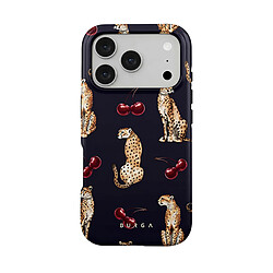 Burga Coque pour iPhone 17 Pro MagSafe Tough Structure Double Couche Motif Cougar Noir
