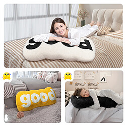 Acheter Coussin de dossier VERCART velours jaune 95 x 24 x 45 cm