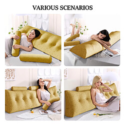 Lot de 3 coussins compensés VERCART lin jaune 200 cm pas cher