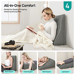 Acheter VerCart Coussin de dossier velours camel 50 x 22 cm, hauteur 55 cm