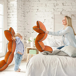 Avis VerCart Coussin décoratif serpent orange 145 cm, housse amovible polyester