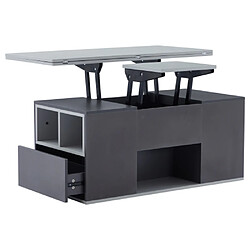 Acheter modfu Table basse relevable 100x51 cm avec rangement, gris