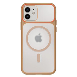 Avizar Coque pour iPhone 12 / 12 Pro MagSafe Bimatière Dos Rigide Marron