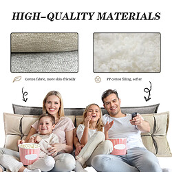 Vercart Coussin dossier velours - 140x32x48 cm - Blanc pas cher