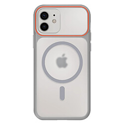 Avizar Coque pour iPhone 12 / 12 Pro MagSafe Bimatière Dos Rigide Gris
