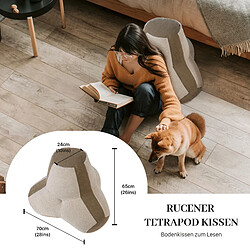 Acheter VERCART coussin tétrapode multifonction 65 x 70 x 24 cm, polyester, marron clair