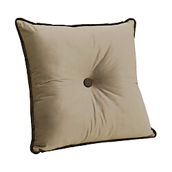 Avis Vercart Coussin décoratif avec bouton - 50x50 cm - Écru