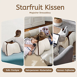 Acheter Coussin carambole VERCART 53x53x45 cm beige/marron