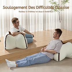 Coussin carambole VERCART 53x53x45 cm beige/marron pas cher