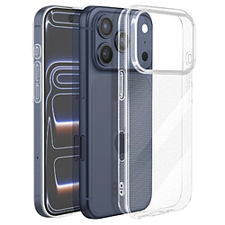 Mayaxess Coque pour iPhone 17 Pro Antichocs Silicone Souple Bords Renforcés Transparent