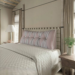 Avis Coussin dossier velours ergonomique rose 140 cm - VERCART