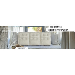 Acheter Coussin dossier/tête de lit VERCART 50 x 22 cm gris - hauteur 55 cm