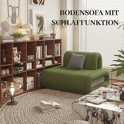 Avis Canapé convertible VERCART 110 x 130 x 88 cm, tissu polyester, vert