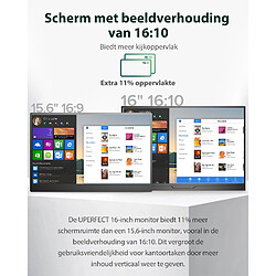 Acheter Moniteur portable UPERFECT 16" 2K QHD Écran IPS 2560 x 1600 avec Type-C et HDMI