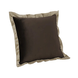 Taie d'oreiller décorative double face 80 x 80 cm velours marron pas cher