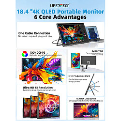 Acheter UPERFECT Moniteur portable 4K HDR 18,4" QLED Résolution 3840 x 2160
