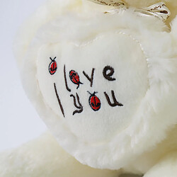 Acheter Peluche ours blanc 50 cm tenant un cœur "JE T’AIME"