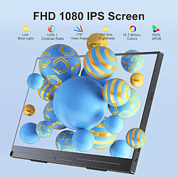 Moniteur portable UPERFECT 15,6" 1080P IPS 60 Hz, 100 % sRGB 1200:1 pas cher