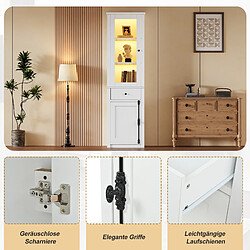 Acheter allomn Vitrine 40 x 55 x 200 cm - éclairage LED - blanc