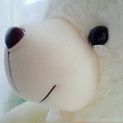 Avis Peluche ours blanc 50 cm tenant un cœur "JE T’AIME"