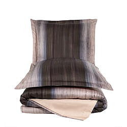 Avis BLANC AVENUE Parure housse de couette 240x220 cm satin de coton imprimé