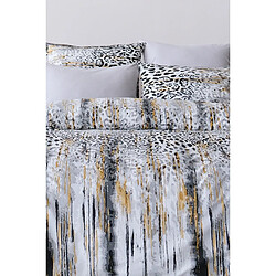 Avis BLANC AVENUE Parure de lit 100% coton imprimé "Argento"