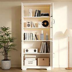 Acheter allomn Armoire haute 80x38x180 cm - vitrine - blanc