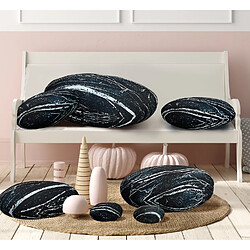 Acheter Lot 7 housses traversin polyester marbré noir, zip invisible