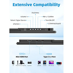 UPERFECT Moniteur portable 4K HDR 18,4" QLED Résolution 3840 x 2160 pas cher