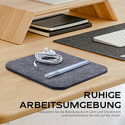 Avis VerCart Lot de 6 sous-verres carrés en feutre polyester gris - 16 x 16 cm