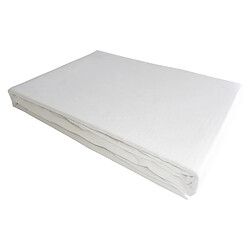 BLANC AVENUE Drap plat satin de coton blanc 