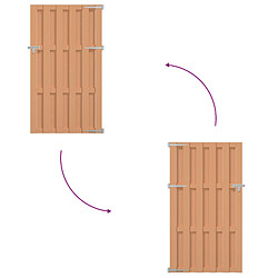 Acheter vidaXL Porte de Jardin 100 x 180 cm WPC et Aluminium Marron