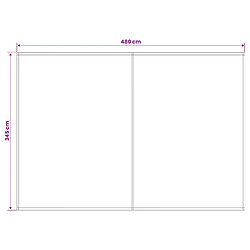 Acheter vidaXL Toile de rechange pour auvent Multicolore 500 × 350 cm