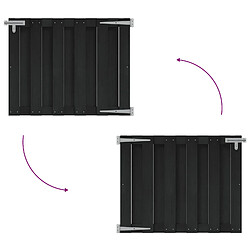 Acheter vidaXL Porte de Jardin 100 x 80 cm WPC et Aluminium Noir