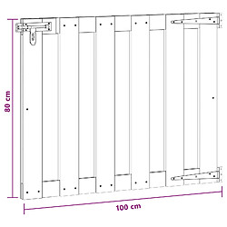 vidaXL Porte de Jardin 100 x 80 cm WPC et Aluminium Noir pas cher
